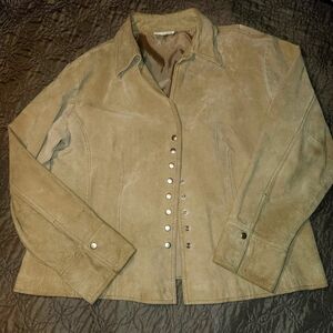 Classic Tan Leather Jacket for Women